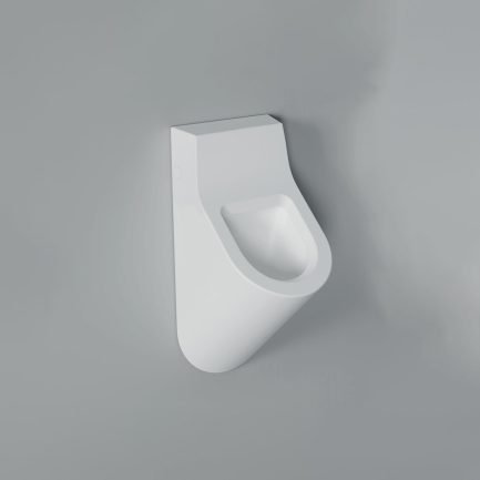 Form, orinatoio sospeso in ceramica bianca lucida di Alice Ceramica
