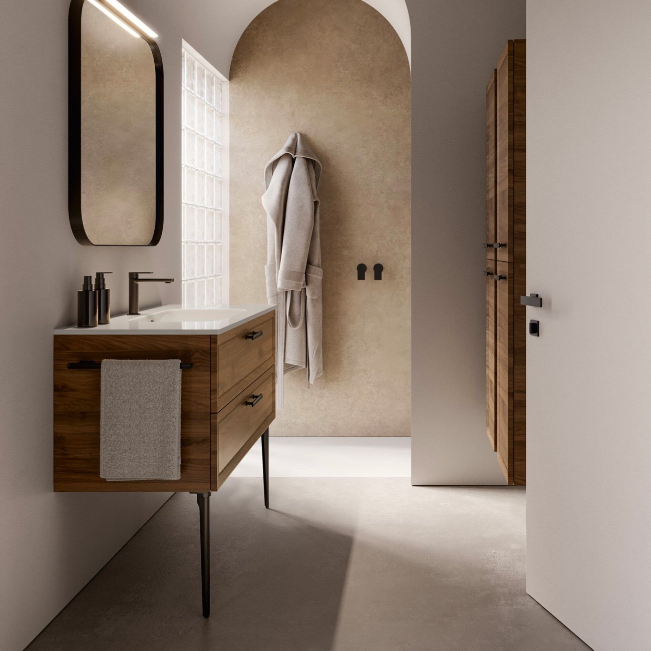 Provence-04,-mobile-da-bagno-legno-scuro-con-piedi-neri-e-top-lavabo-in-ceramica-di-Ideagroup-dett1