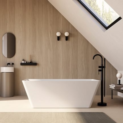 Firenze, vasca freestanding in acrilico bianco lucido 160 x 70 x H55 cm di Colacril
